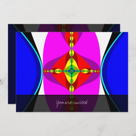 DNA - Fraktal Art Einladung (Vorne/Hinten)