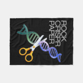 Dna Funny Rock Paper Crispr Genetic Science Race Fleecedecke (Vorderseite (Horizontal))