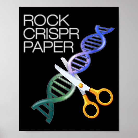 Dna Funny Rock Paper Crispr Genetic Science Race  Poster (Vorne)