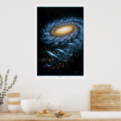 DNA Galaxy Print Poster (Küche)