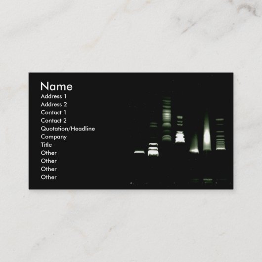 DNA-Gel-Elektrophorese-Visitenkarte Visitenkarte (Vorderseite)