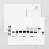 DNA Gel Postkarte (Vorne/Hinten)