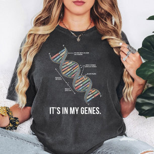 Dna Gene Bücher Wissenschaft Bildung Design T-Shirt