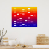 DNA Genetic Code Rainbow Poster (Küche)