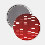 DNA Genetic Code Red Magnet (Vorderseite/Rückseite)