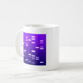 DNA-Genetik-Code Lila Kaffeetasse (Vorderseite Links)