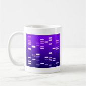 DNA-Genetik-Code Lila Kaffeetasse (Links)