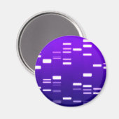 DNA-Genetik-Code Lila Magnet (Vorderseite/Rückseite)