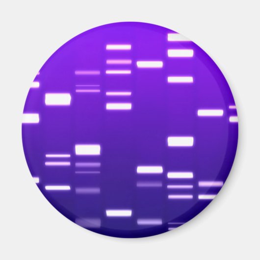 DNA-Genetik-Code Lila Magnet (Vorne)