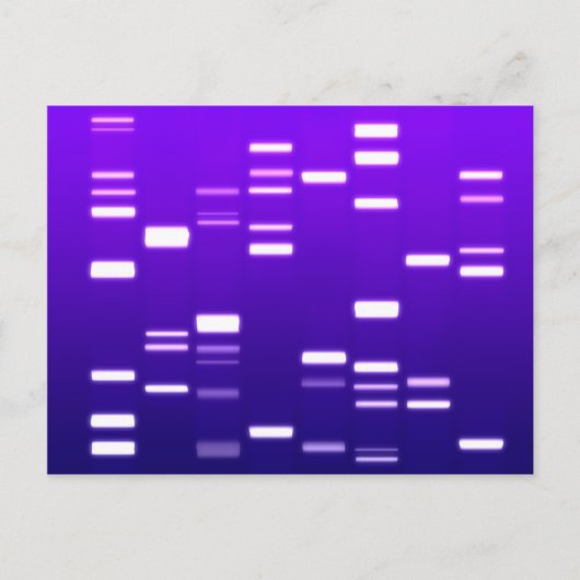 DNA-Genetik-Code Lila Postkarte (Vorderseite)