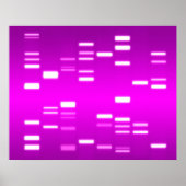 DNA Genetischer Code Rosa Magenta Poster (Vorne)
