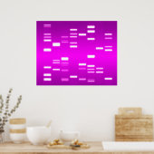 DNA Genetischer Code Rosa Magenta Poster (Küche)