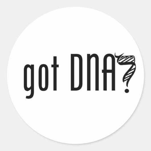 DNA got? Runder Aufkleber (Vorderseite)