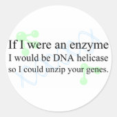 "DNA Helicase" Runder Aufkleber (Vorderseite)