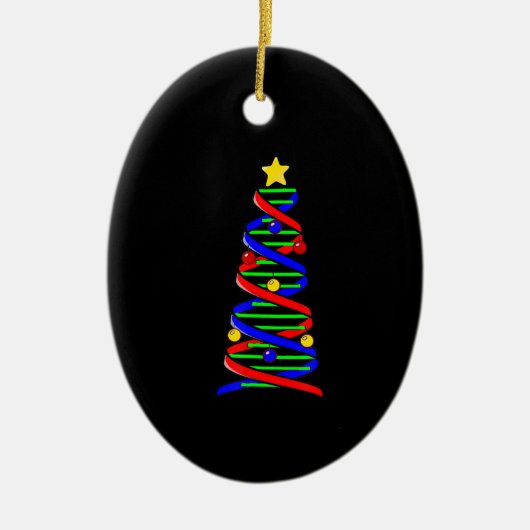 DNA Helix Christmas Tree Life Science Biologie Keramik Ornament (Vorne)