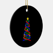 DNA Helix Christmas Tree Life Science Biologie Keramik Ornament (Rechts)