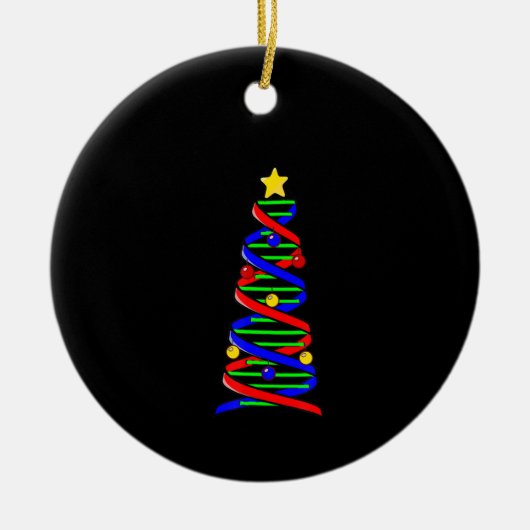 DNA Helix Christmas Tree Life Science Biologie Keramik Ornament (Vorne)