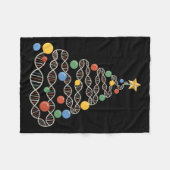 Dna Helix Christmas Tree Scientist Biology Science Fleecedecke (Vorderseite (Horizontal))