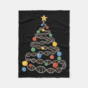 Dna Helix Christmas Tree Scientist Biology Science Fleecedecke