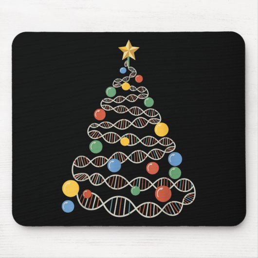 Dna Helix Christmas Tree Scientist Biology Science Mousepad (Vorne)