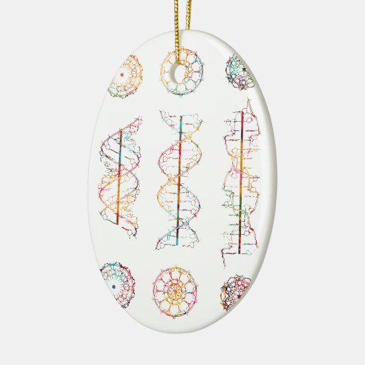 DNA Helix Konformation Keramik Ornament (Links)