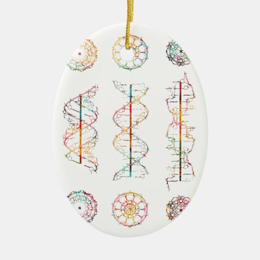 DNA Helix Konformation Keramik Ornament (Vorne)
