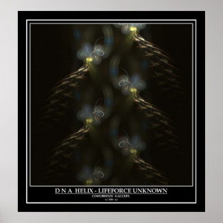 DNA HELIX - LEBENSMITTEL UNBEKANNT POSTER