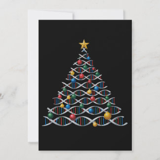 DNA-Helix-Weihnachtsbaum Biologie Naturwissenschaf Einladung
