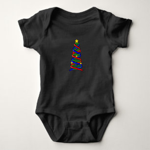 DNA Helix Weihnachtsbaum Life Science Biologie Baby Strampler