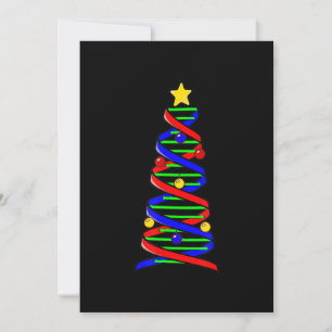 DNA-Helix-Weihnachtsbaum Life Science Biologie Feiertagskarte