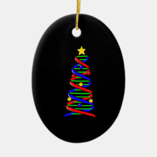 DNA Helix Weihnachtsbaum Life Science Biologie Keramik Ornament