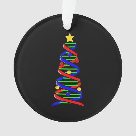 DNA Helix Weihnachtsbaum Life Science Biologie Ornament (Vorderseite)