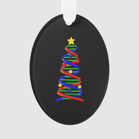 DNA Helix Weihnachtsbaum Life Science Biologie Ornament (Vorderseite)