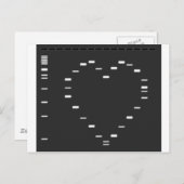 DNA-Herz auf Agarose-Gel Postkarte (Vorne/Hinten)