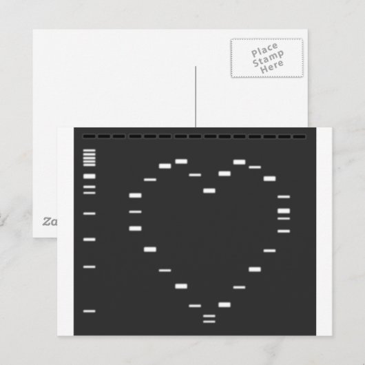 DNA-Herz auf Agarose-Gel Postkarte (Vorne/Hinten)