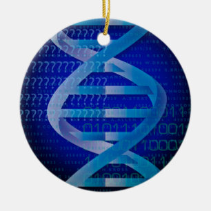 DNA-ID Blau Medizinische Wissenschaft Keramik Ornament