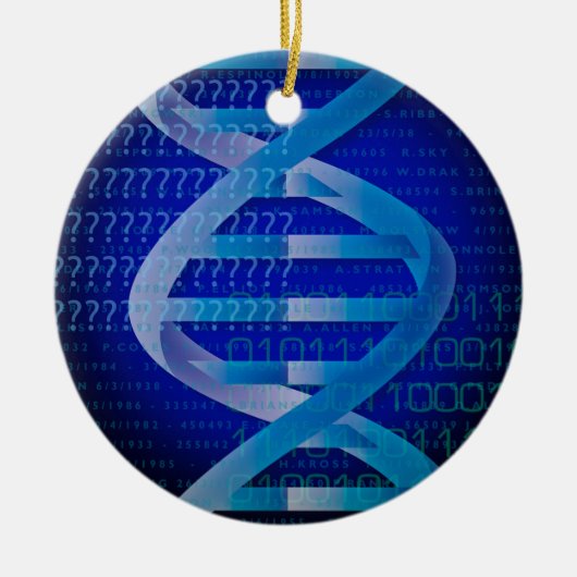 DNA ID Blue Medical Science Keramik Ornament (Vorne)
