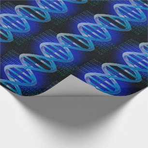 DNA-ID Blue Science Geschenkpapier