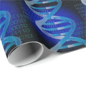 DNA ID Blue Science Geschenkpapier (Rolleneckpunkt)