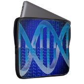 DNA ID Blue Science Laptopschutzhülle (Vorne Rechts)