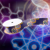 DNA-ID Gemusterte Medizinwissenschaft Satinband