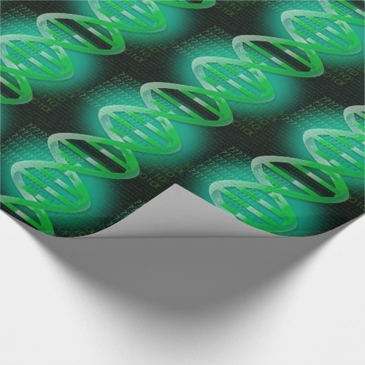 DNA ID Green Science Geschenkpapier (Ecke)