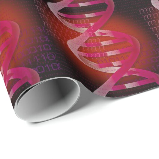 DNA ID Red Science Geschenkpapier (Rolleneckpunkt)