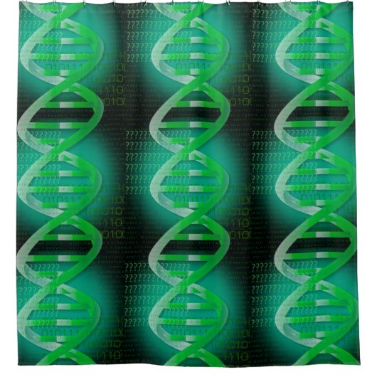 DNA ID Science Green Duschvorhang (Vorderseite)