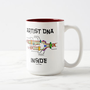 DNA-Inside (DNA-Replikation) Zweifarbige Tasse