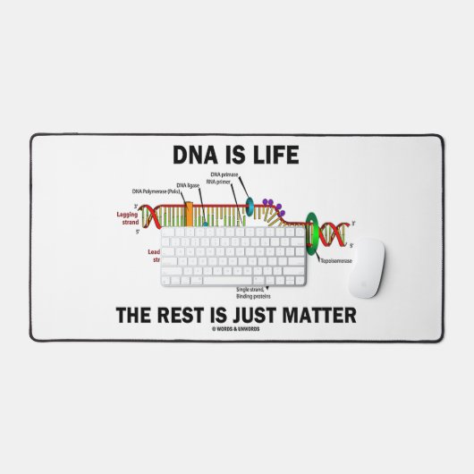 DNA ist Leben die Erholung ist nur Materie Biologi Schreibtischunterlage (Tastatur & Maus)