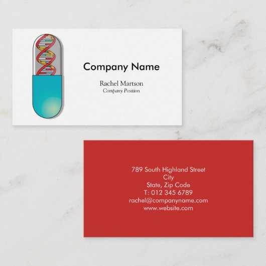 DNA Kapsel Visitenkarte (Vorne/Hinten)