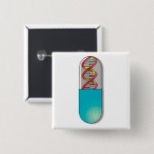 DNA-Kapsel-Wissenschaft Button (Vorne & Hinten)