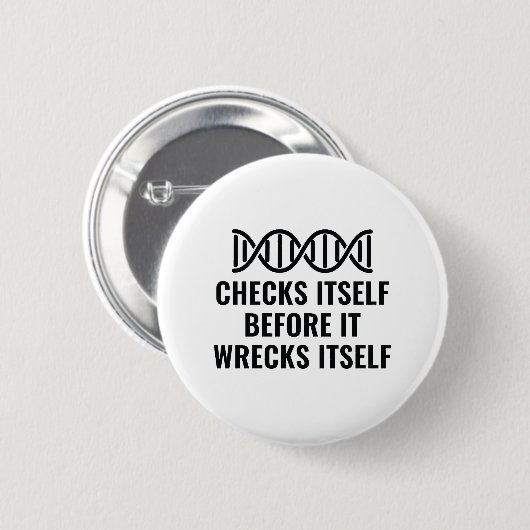 DNA-Karo selbst Button (Vorne & Hinten)