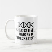 DNA-Karo selbst Kaffeetasse (Links)
